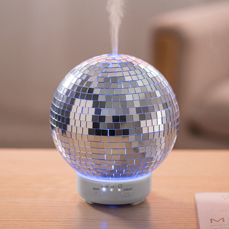 Creative Rotating Laser Ball Aromatherapy Machine Home Desktop Humidifier Simulated Smoke Ring Flame Aromatherapy Machine