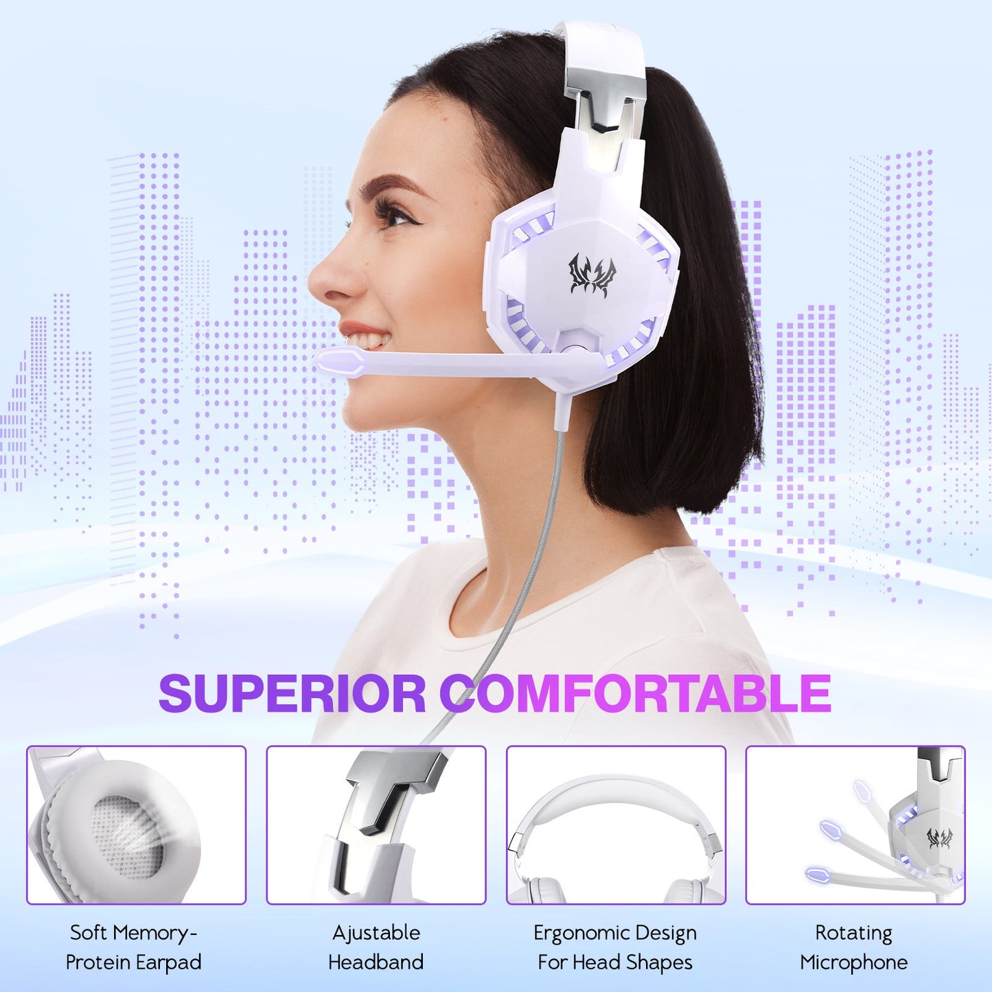 G2000 Head Mounted Wired Gaming Earphones Computer Esports Earphones