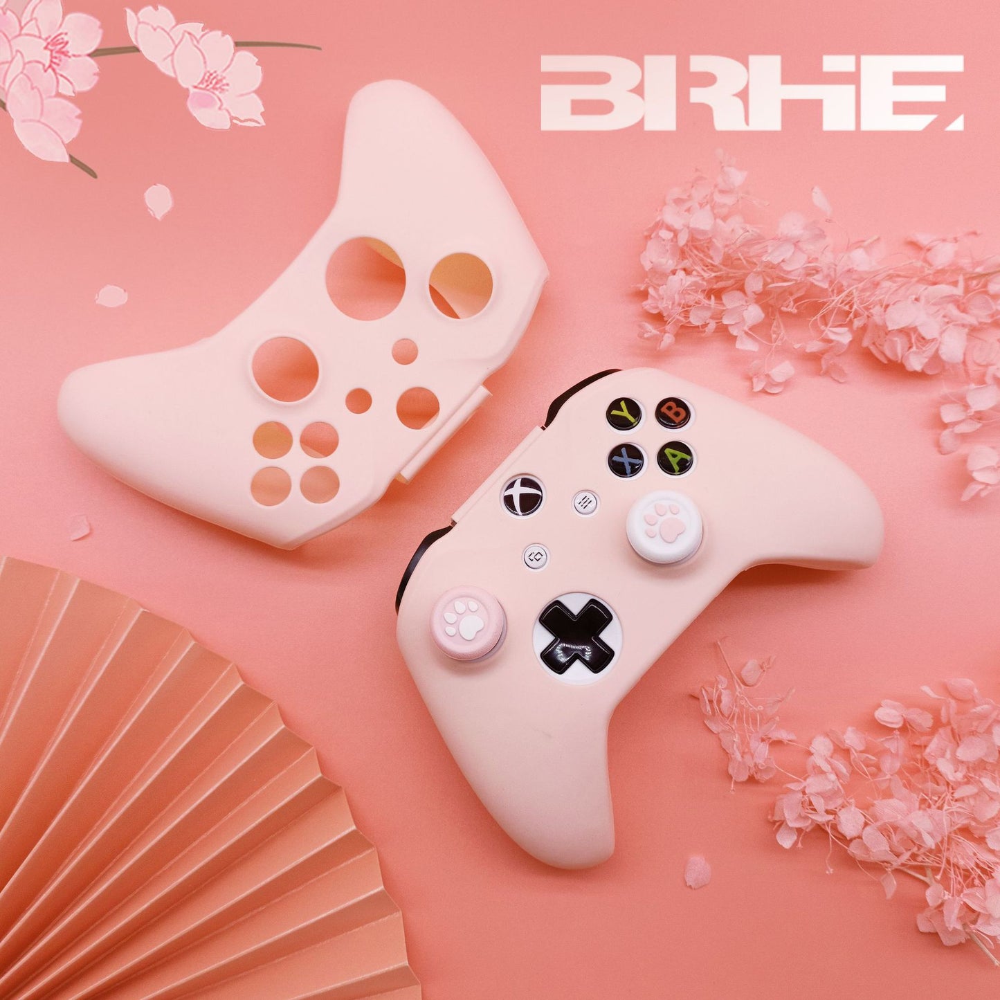 Controller protective cover with spray paint feel, girl pink, fierce male color, game controller silicone cover