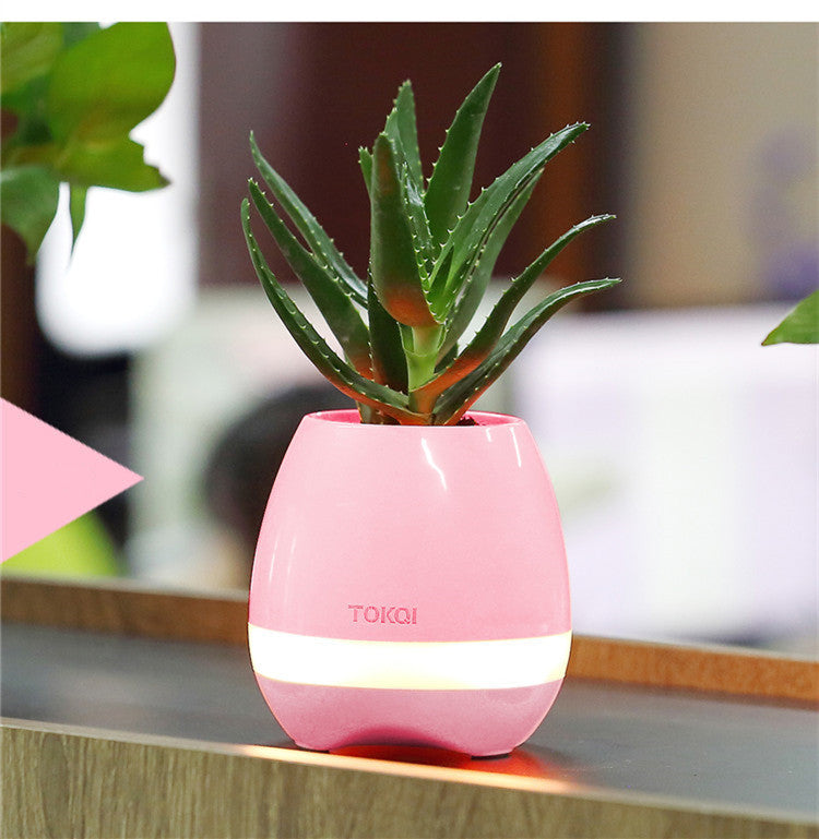 Touch-sensitive music vase desktop audio