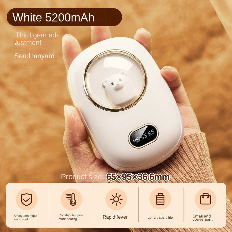 Mini Space Number Display Warm Hand Treasure 2-in-1 Warm Hand Treasure Charging