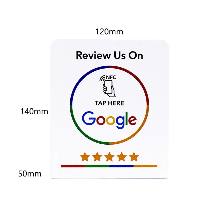 Google comment card NFC standing card NTAG213URL written into Apple Android phone touch NFC review card