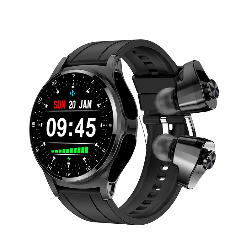 New GT66 smart watch TWS Bluetooth headset 2 in1 multi sport mode heart rate sleep monitoring