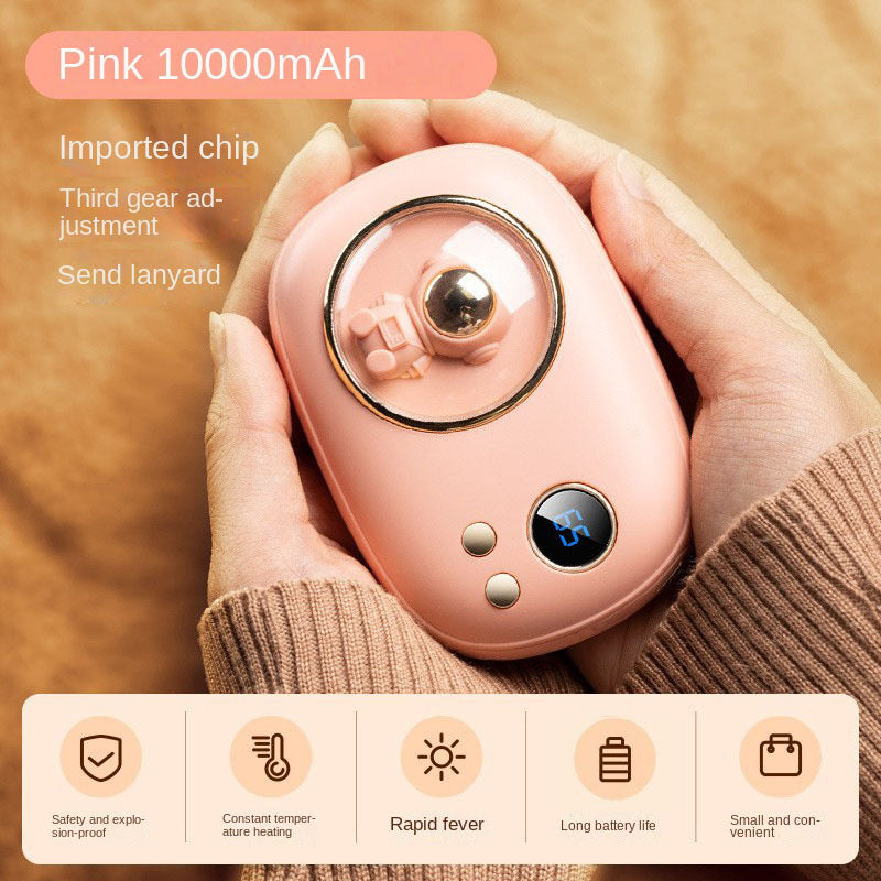 Mini Space Number Display Warm Hand Treasure 2-in-1 Warm Hand Treasure Charging