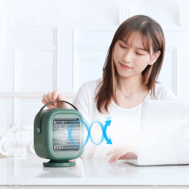 New Water-Cooled Air-Conditioning Fan Household Creative Desktop Small Refrigerator Mini Humidification Spray Fan Lamp