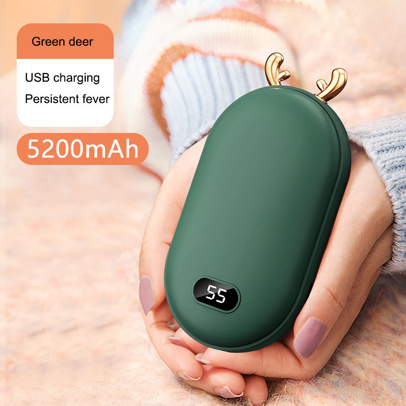 Mini Space Number Display Warm Hand Treasure 2-in-1 Warm Hand Treasure Charging