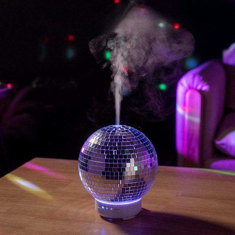 Creative Rotating Laser Ball Aromatherapy Machine Home Desktop Humidifier Simulated Smoke Ring Flame Aromatherapy Machine