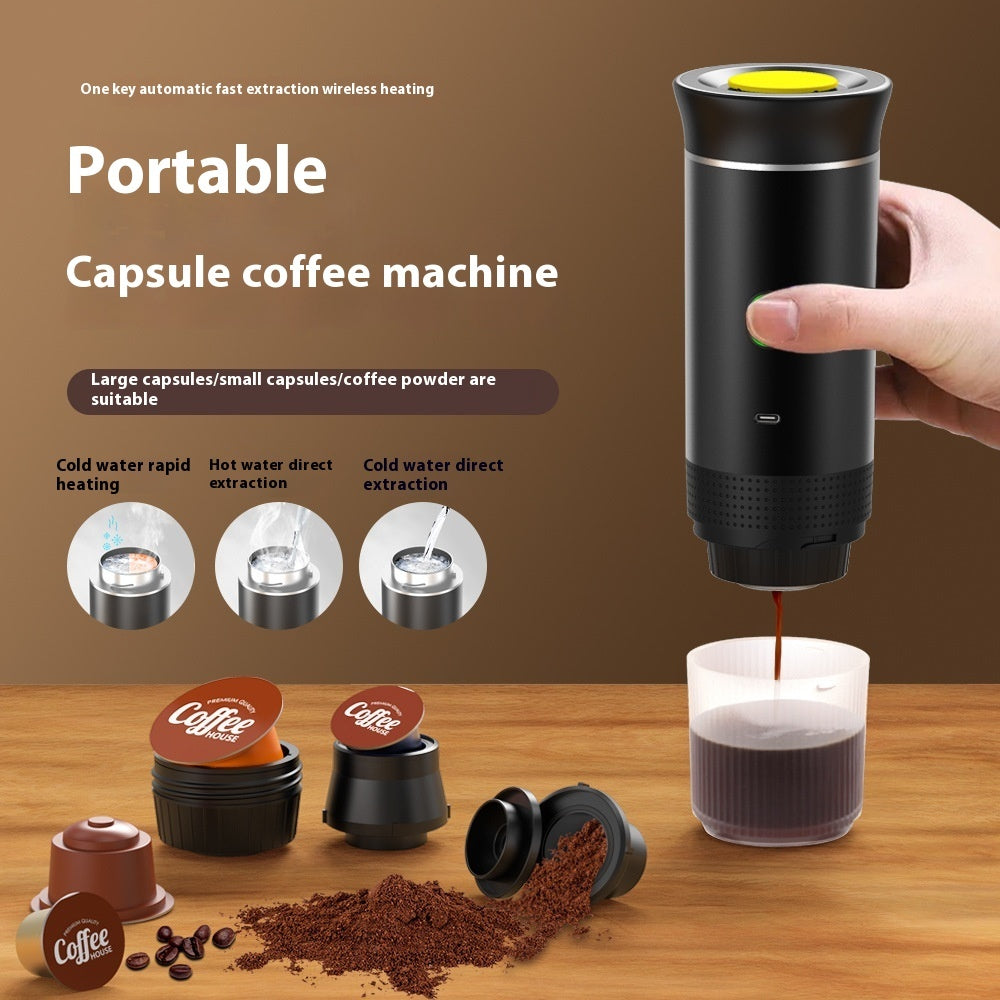 Electric Grinder Coffee Travel Handy 3 In1 Espresso Portable Coffee Espresso Maker Machine Cafe Portable Capsule Coffee Machine Kitchen Gadgets