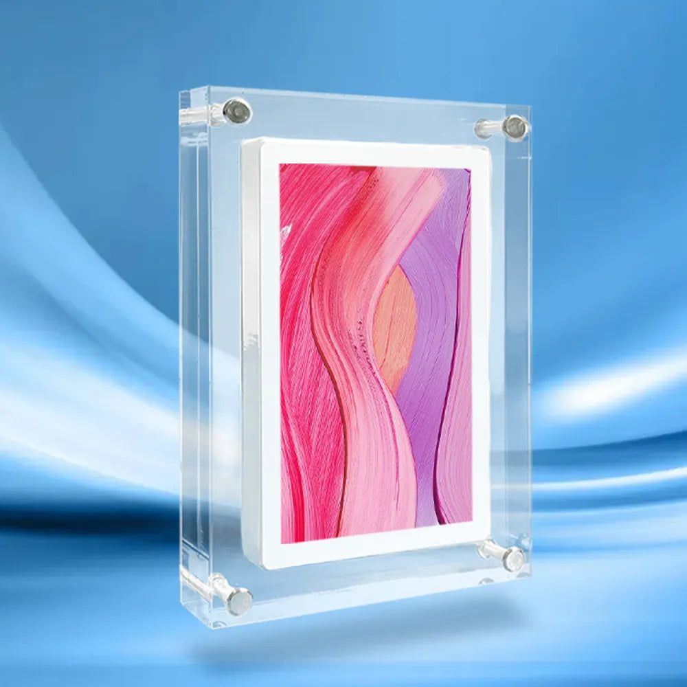 Acrylic Digital Photo Frame 5/7 Inch 1000mAh Vertical Display IPS Screen 2G Memory Battery Porta Retrato Digital