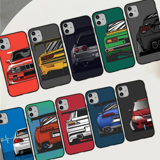 Suitable for iPhone 15 Japanese cartoon cartoon sports car phone case