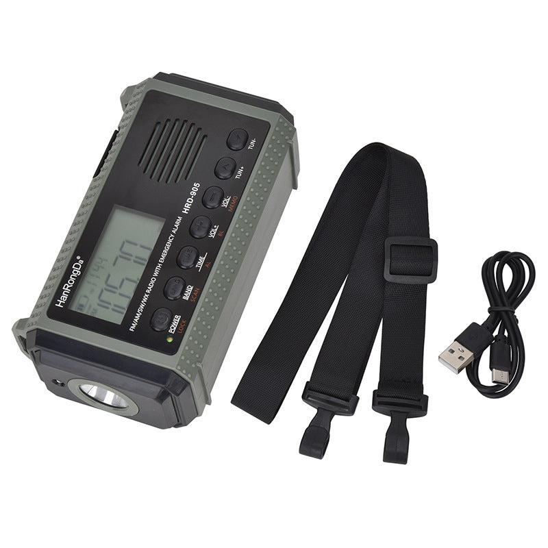 Radio disaster prevention and emergency full band radio solar charging lighting mobile portable radio