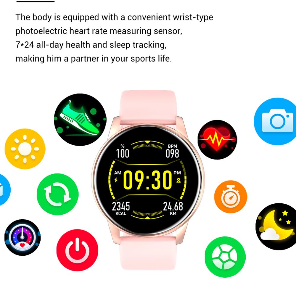 Women Smart Watch Real-time Weather Forecast Activity Tracker Heart Rate Monitor Sports Ladies Smart Watch Men For Android IOS