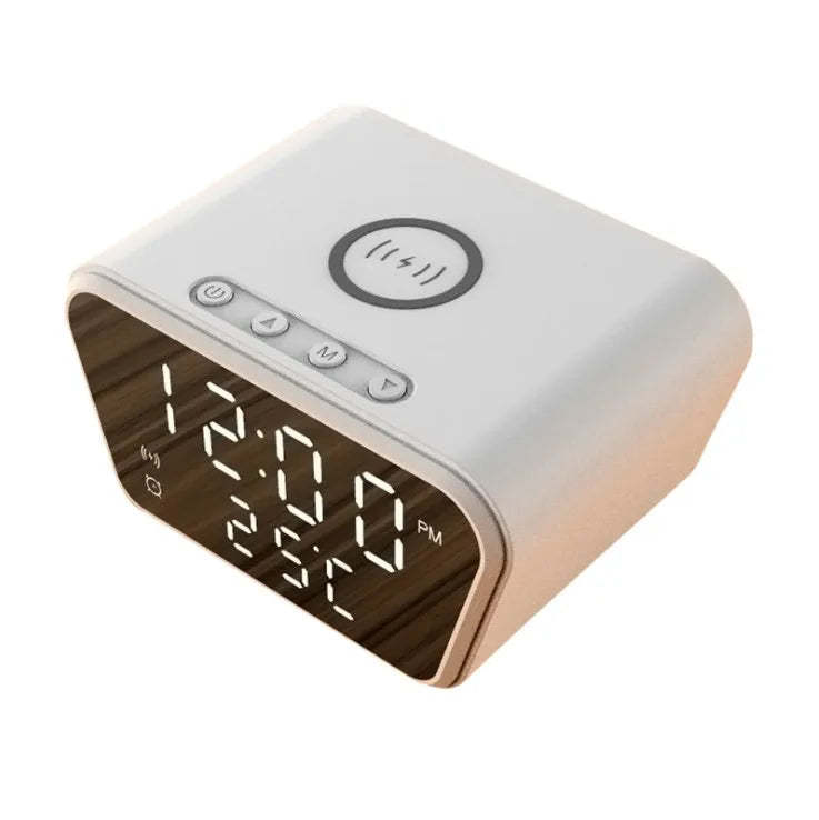 Creative 2-in-1 Wireless Charging Temperature Clock, Date Alarm Clock