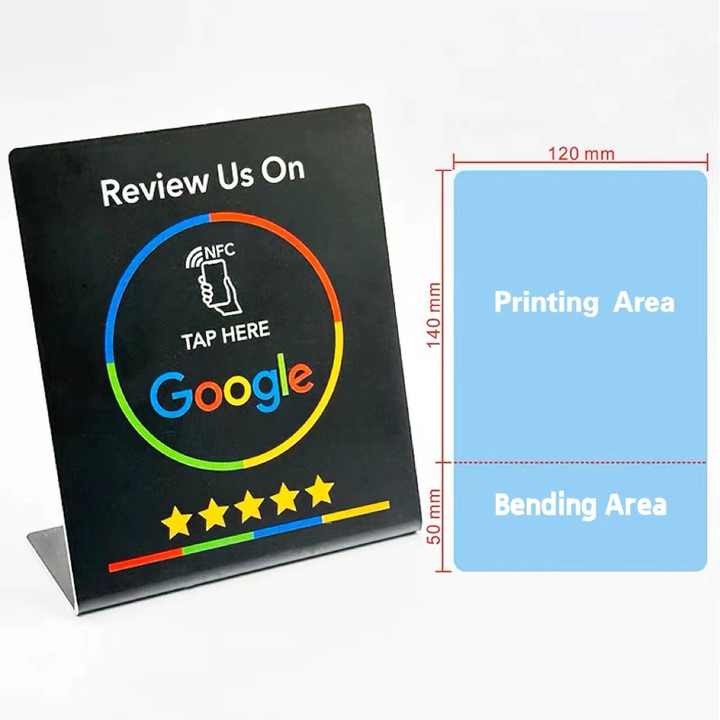 Google comment card NFC standing card NTAG213URL written into Apple Android phone touch NFC review card