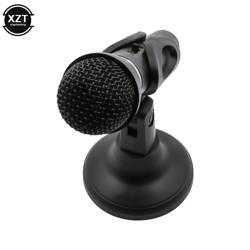 Condenser Microphone 3.5mm Plug Home Stereo MIC Desktop Stand for PC YouTube Video Skype Chatting Gaming Podcast Recording