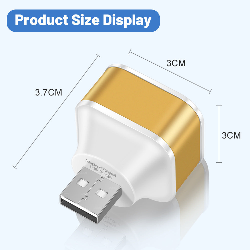 Luminous 3 USB mobile phone charging head with 1/3 expansion port, multi port USB mobile phone charger