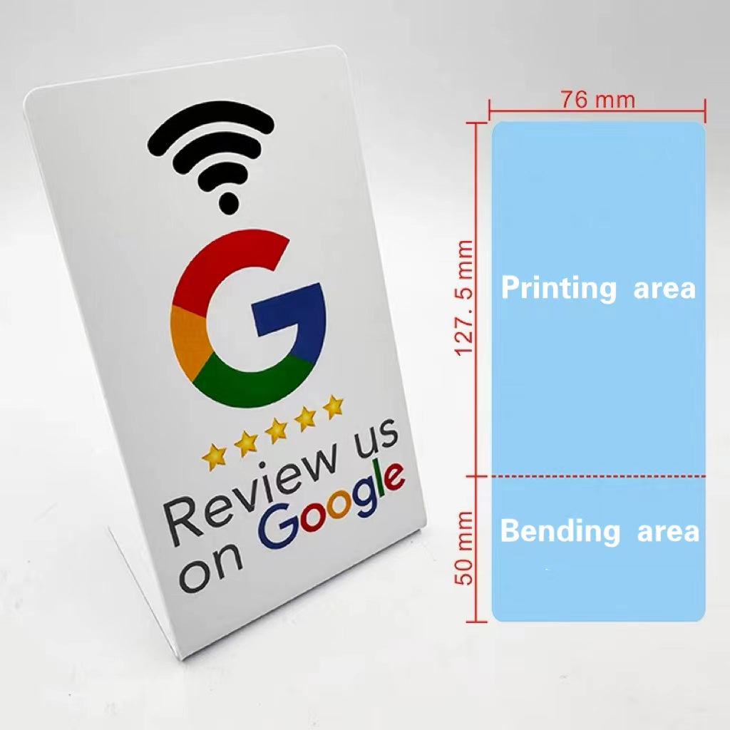 Google comment card NFC standing card NTAG213URL written into Apple Android phone touch NFC review card