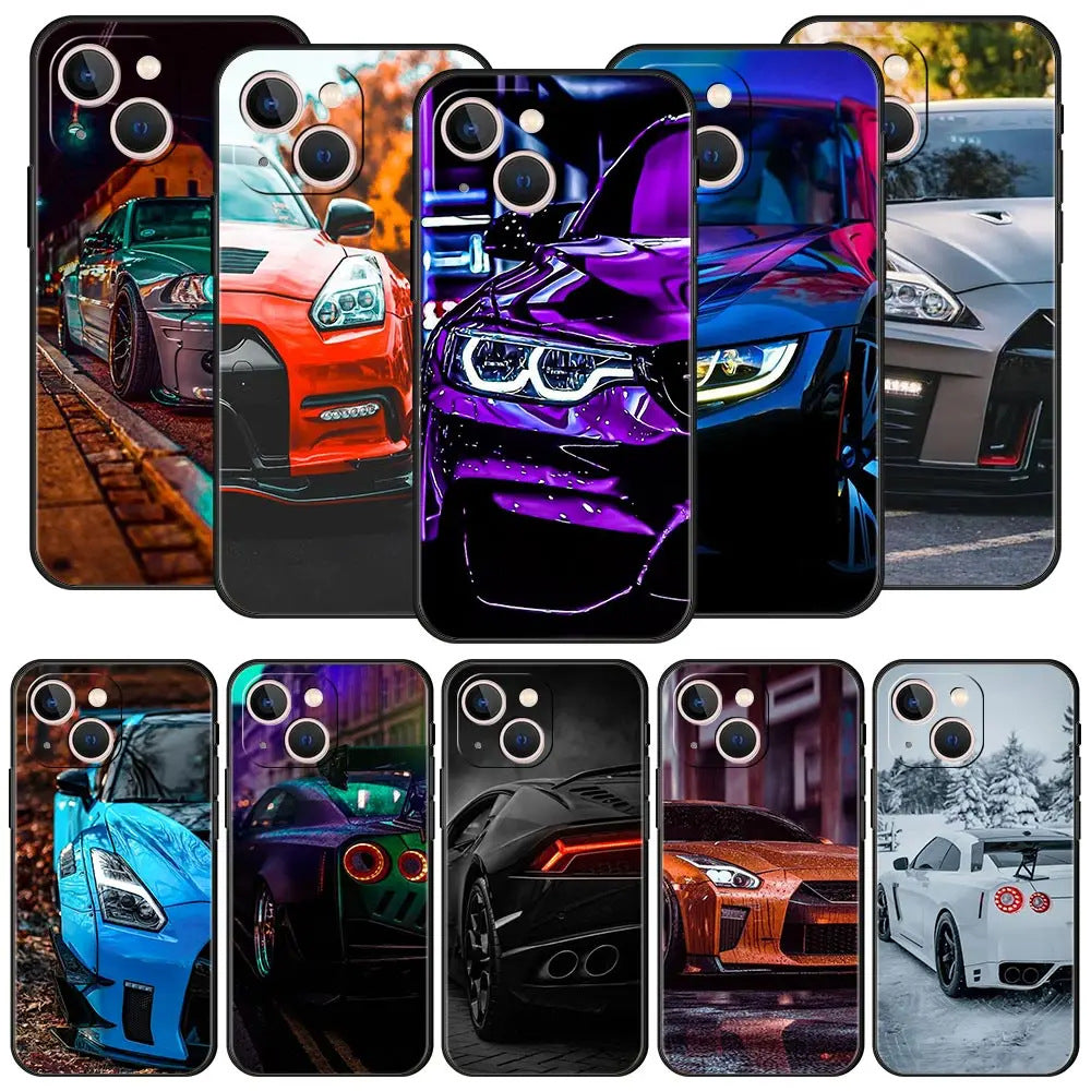 Suitable for iPhone 15 Japanese blue red JDM sports car phone case