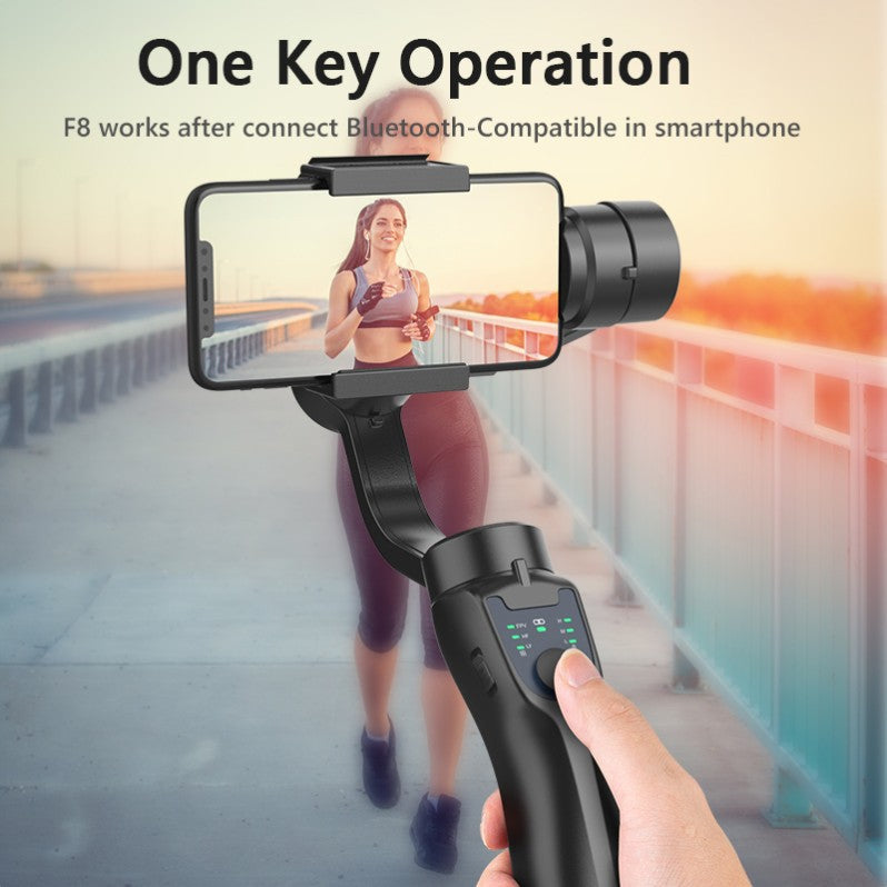 F8 mobile phone camera stabilizer handheld three-axis anti shake platform Tiktok live broadcast tripod short video camera stabilizer