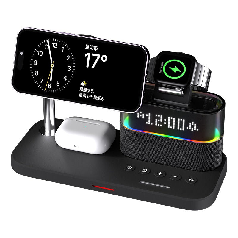 Magnetic wireless charger 3 in 1 wireless charger clock wireless charger suitable for Apple 3 in 1 wireless charger