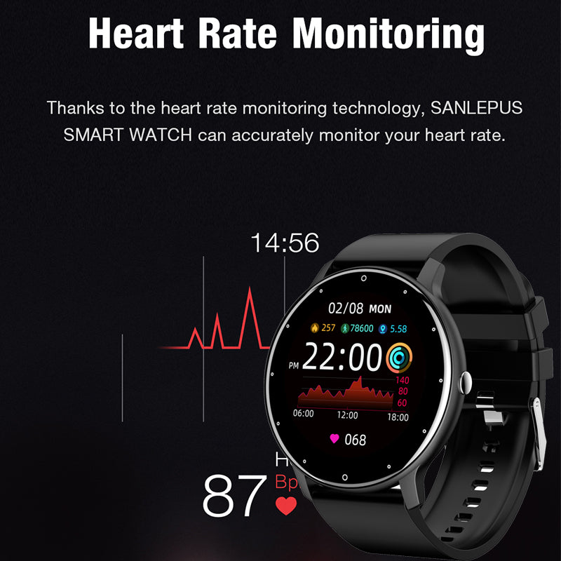 ZL02 Smart Bracelet Heart Rate Blood Pressure Blood Oxygen Monitoring Sports Pedometer Watch