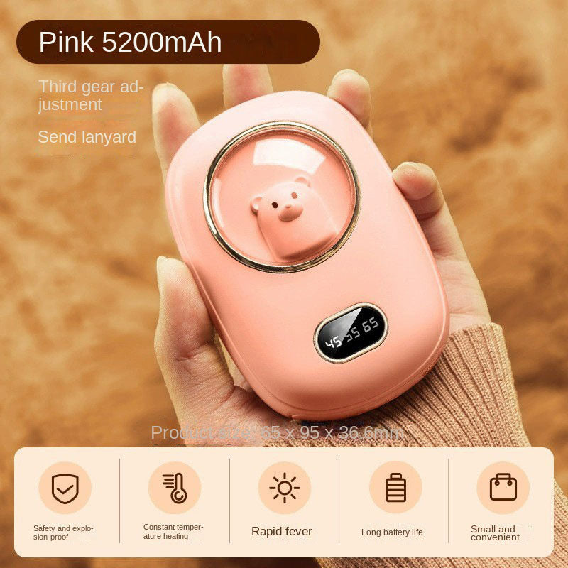 Mini Space Number Display Warm Hand Treasure 2-in-1 Warm Hand Treasure Charging