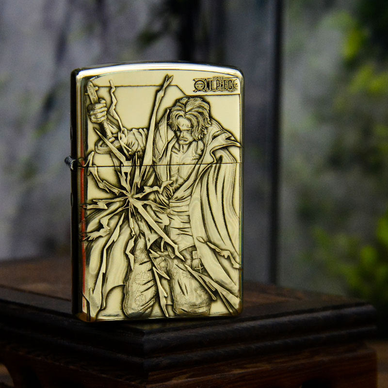 ZORRO Zorro 3D brass One Piece Ace kerosene lighter male personality creative personality