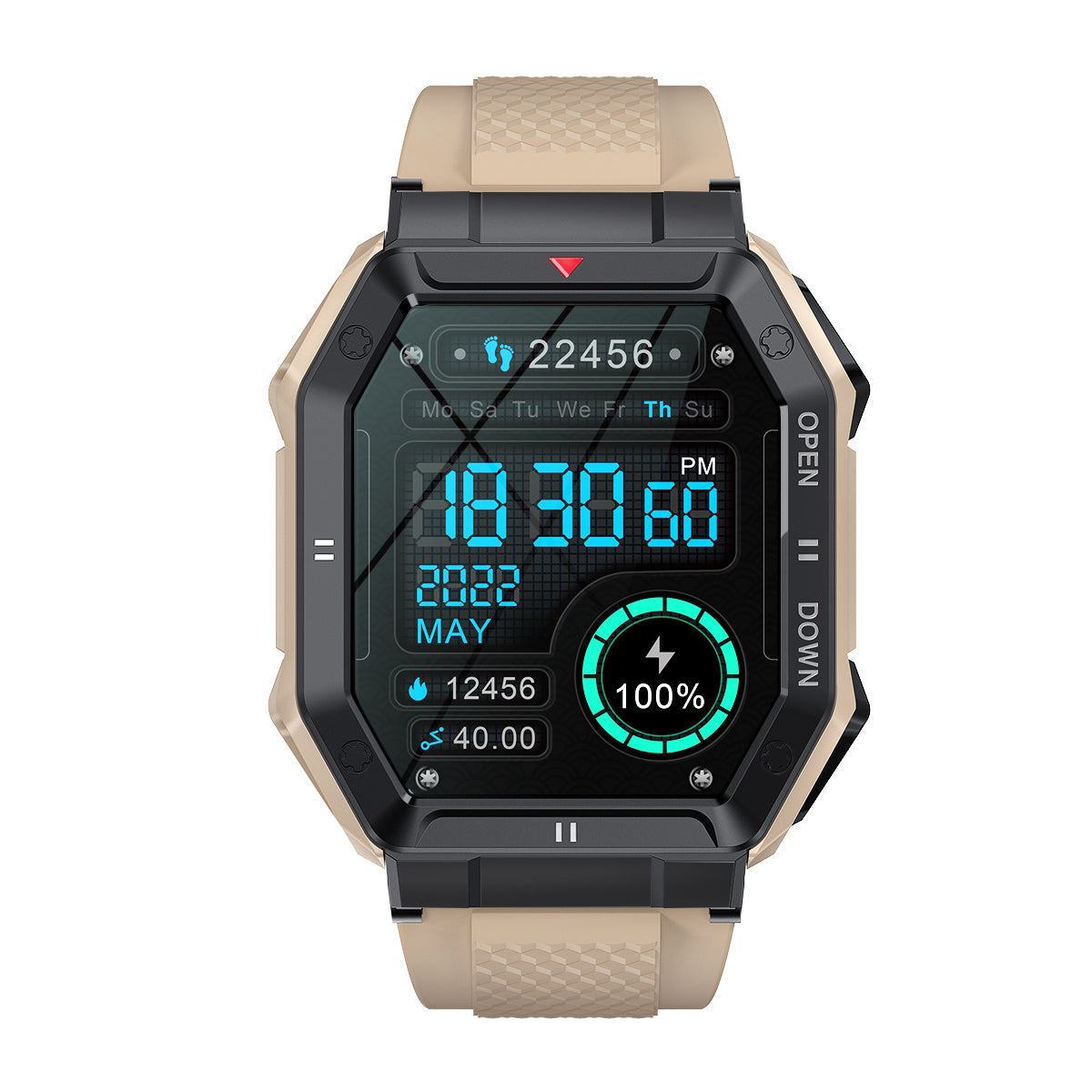 K55 outdoor three-proofing smart watch 1.85-inch large screen Bluetooth phone large battery dynamic heart rate