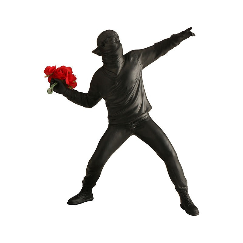 Banksy Flower Throwing Boys Art Decoration Decoration Decoration Fashion Creative Home Decoration