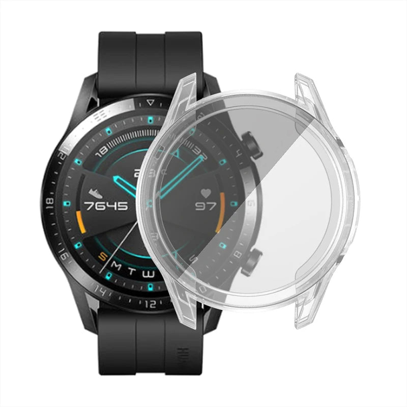 TPU Case for Huawei watch GT 2 46mm strap band Watch GT / GT2 46 mm soft Plated All-Around Screen Protector cover bumper Cases