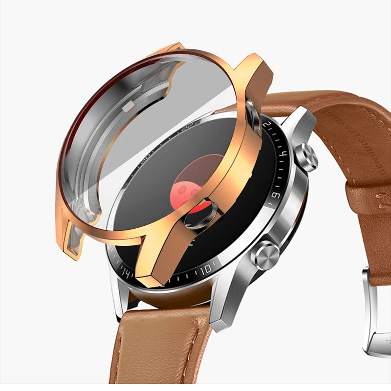 TPU Case for Huawei watch GT 2 46mm strap band Watch GT / GT2 46 mm soft Plated All-Around Screen Protector cover bumper Cases