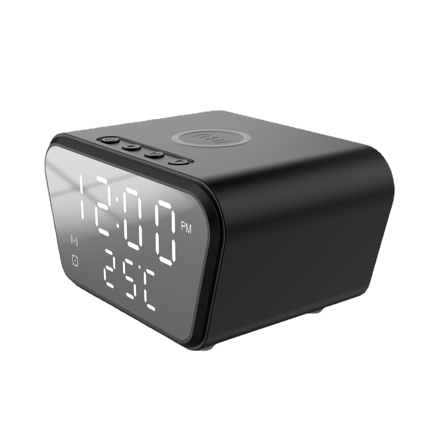 Creative 2-in-1 Wireless Charging Temperature Clock, Date Alarm Clock