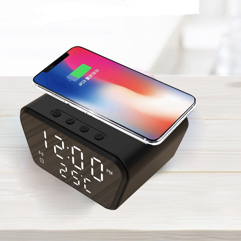 Creative 2-in-1 Wireless Charging Temperature Clock, Date Alarm Clock