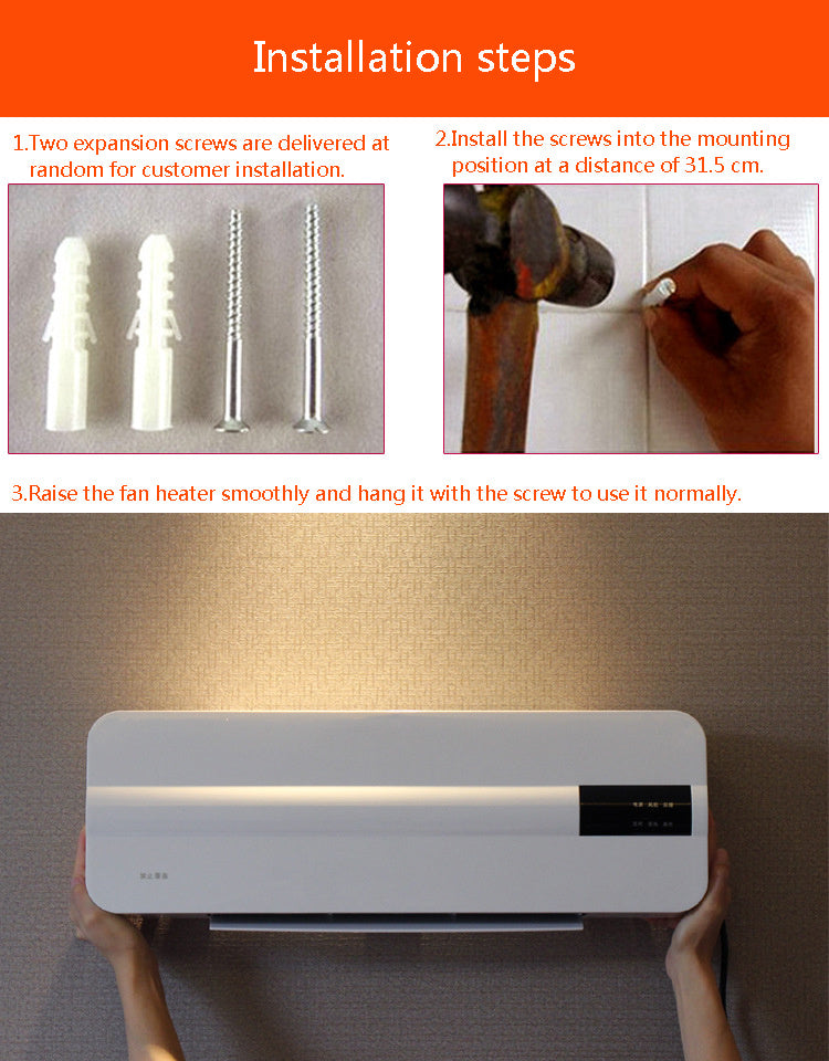 Waterproof Wall-mounted Heater, Household Heater Bathroom